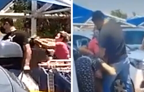 Žena i LJUBAVNICA se tuku, muž i dete ih razdvajaju: Zbog "ŠVRLJANJA" nastao haos na parkingu (VIDEO)
