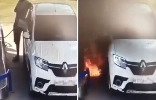 Muškarac ZAPALIO cigaretu dok je točio gorivo: Usledio JEZIV prizor na pumpi (UZNEMIRIJUĆI VIDEO)