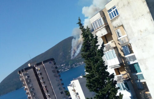 POŽAR u Herceg Novom: Planulo u Njivicama, gust dim se nadvio nad naseljem (FOTO)