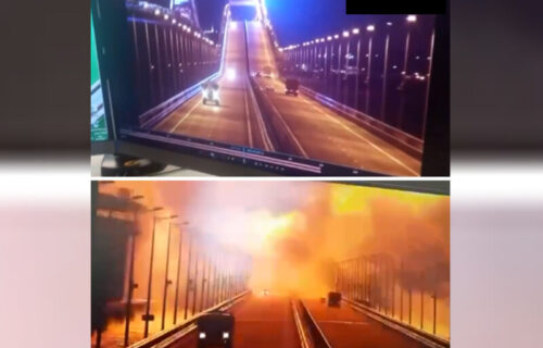 Trenutak EKSPLOZIJE na Krimskom mostu: Oglasio se ruski ANTITERORISTIČKI komitet, ovo je uzrok (VIDEO)