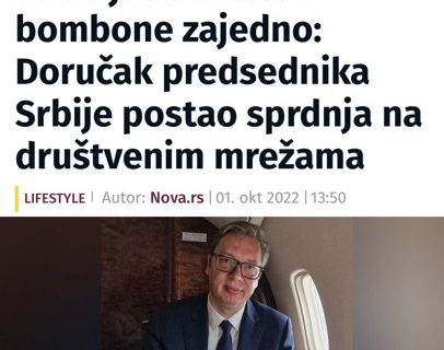 Novo BEZUMLJE tajkunskog medija: Smešno im je što Vučić jede ono što običan svet može da priušti!