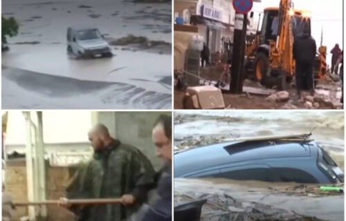 Opšti HAOS na Kritu: Nevreme, poplave i bujice na severnoj obali, POGINULE dve osobe (VIDEO)