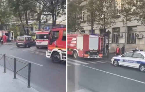 Izbio POŽAR u bolnici "Sveti Sava": Tehničar pokušao da obuzda vatru, pa HITNO prevezen na VMA (VIDEO)