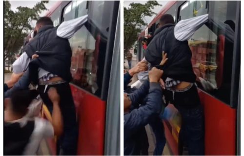 Udarali ga kao vreću za boks kad su videli šta radi u AUTOBUSU: Snimak LINČA kruži mrežama (VIDEO)