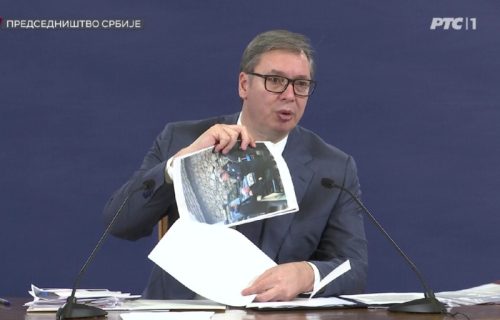 DOKAZI! Vučić naciji pokazao slike terora Kurtijeve policije: Sa prstom na obaraču istakali vino (FOTO)