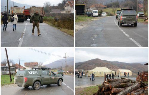 Barikade u selima Zupče i Varage nadomak Zubinog Potoka: Srbi na kiši i hladnoći TRAŽE PRAVDU (FOTO)