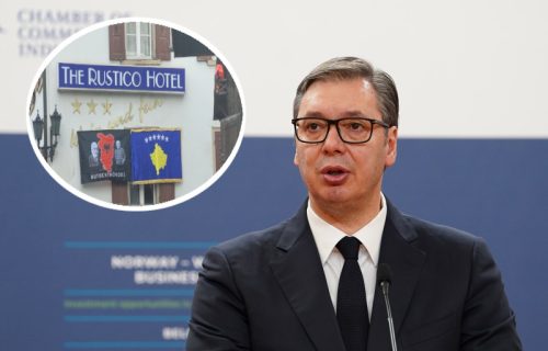 SKANDAL! Albanci neprijateljski dočekuju Vučića u Davosu: Raširili mapu "velike Albanije" (FOTO)