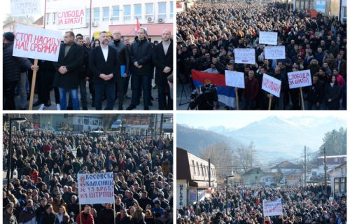 Održan MASOVAN PROTEST Srba na KiM: Narod se okupio u velikom broju, upućene JASNE poruke Kurtiju (FOTO)