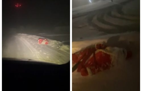 Vozač naleteo na Deda Mraza koji SPAVA na minus 30 stepeni: Njegova REAKACIJA šokirala je sve (VIDEO)