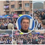 Narodne nošnje i SRPSKE TROBOJKE: Više od 2.000 ljudi dočekalo Vučića u Trgovištu (FOTO+VIDEO)