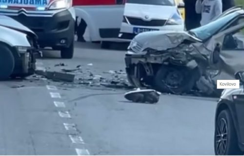 Teška nesreća kod Kovilova, blokirana jedna traka Zrenjaninskog puta