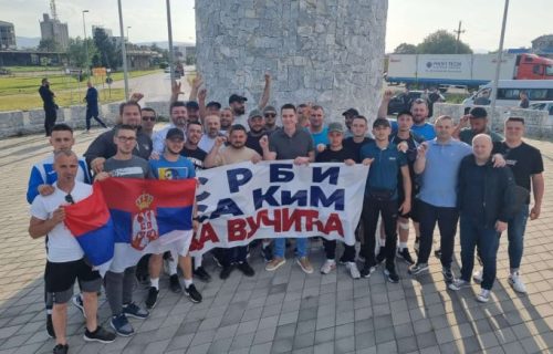 Danilo Vučić i Milan Radoičić obišli Srbe iz Kosovskog Pomoravlja koji idu peške za Beograd