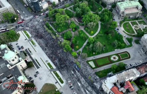 Počeo sedmi protest pod nazivom "Srbija protiv nasilja" u Beogradu