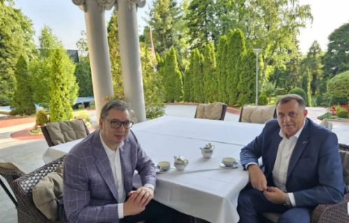 "VREME JE ZA ČAJ": Vučić se sastao sa Dodikom (FOTO)