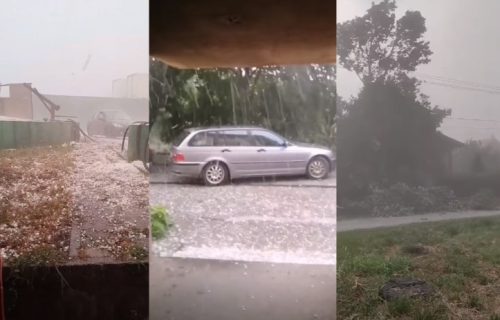 Snažno nevreme okovalo Apatin, Vrbas i okolinu, padao grad veličine jajeta, oštećeni krovovi (VIDEO)