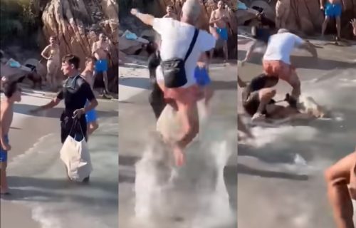 Tako to rade Italijani: Umlatio bahatog skipera na plaži, jer mu je gurnuo ženu (VIDEO)