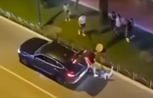 UZNEMIRUJUĆE! Snimak brutalne tuče Srba u Budvi: Džipom pregazio mladića! (VIDEO)