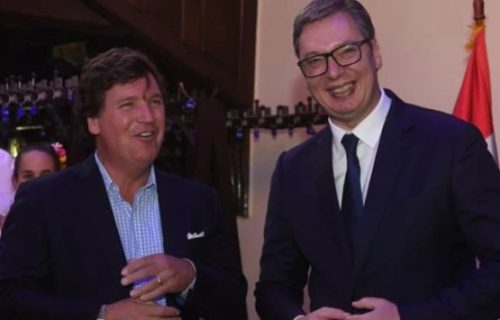 "RAZGOVOR SA JEDNIM OD NAJVEĆIH NOVINARA DANAŠNJICE": Vučić se sastao sa Takerom Karlsonom (FOTO)