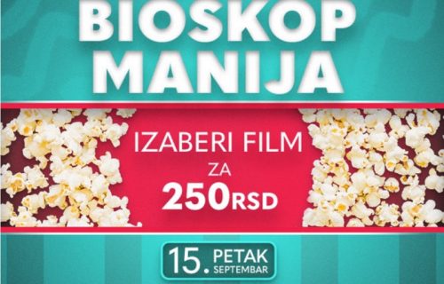 Filmska akcija BIOSKOP MANIJA 15. septembra u MTS dvorani