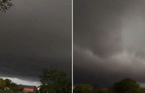 Zacrnilo se nebo kao da je smak sveta: Grad na Fruškoj gori, u Novom sadu pljušti kiša (VIDEO)