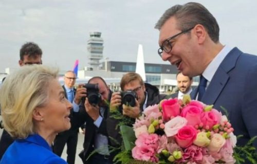 "OČEKUJU NAS CELODNEVNI RAZGOVORI": Vučić dočekao Ursulu fon der Lajen na aerodromu (FOTO)