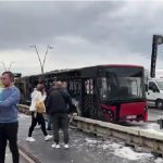 Izgoreo autobus na Brankovom mostu, ostala samo olupina