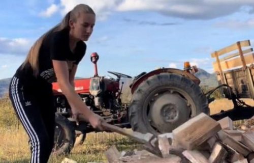 Jovana zaludela muškarce u Srbiji: Cepa drva, vozi kamion, rmbači na selu, a izgleda kao model (VIDEO)