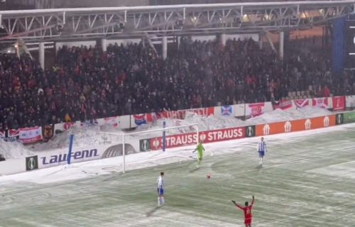 Južne vesti - Igrači i navijači FK Radnički Niš posle pobede u prvom meču  prvog kola kvalifikacija za Ligu Evrope protiv Gzira United F.C. (4:0) na  stadionu Čair.