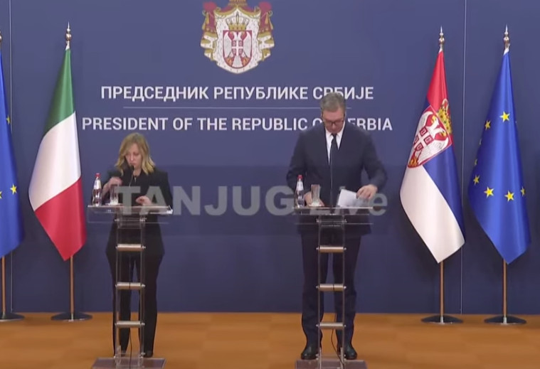 Obraćanje Vučića i Meloni: “U Srbiji možete da kažete bilo šta, osim da nismo dobri domaćini” (VIDEO)