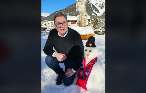 Sneško Crveno-Plavo-Belić je najlepši u Švajcarskoj: Vučić ga je napravio za Vukana i naše sportiste (VIDEO)
