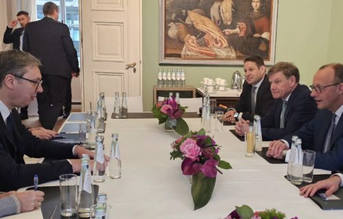Vučić sa Mercom i Vadefulom: “Posebno smo razgovarali o ekonomskoj saradnji između Srbije i Nemačke i procesu evrointegracija” (FOTO)