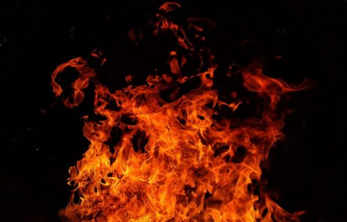 Veliki požar kod Subotice: Ogroman plamen širi se duž auto-puta (VIDEO)