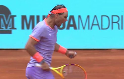 Nakon tri sata gladijatorske borbe: Nadal savladao Kaćina i plasirao se u četvrtfinale Mastersa u Madridu (VIDEO)