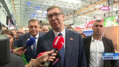 Vučić na otvaranju sajma privrede u Mostaru: “Hvala vam na pametnom prstupu i dobroj računici” (VIDEO)