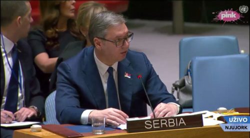 Vučić na sednici SB UN: Šovinistička agenda Prištine usmerena ka kreranju Velike Albanije (VIDEO)