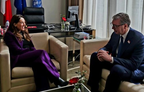 Razgovor pre početka sednice: Vučić se sastao sa predsedavajućom Saveta bezbednosti Vanesom Frejzir