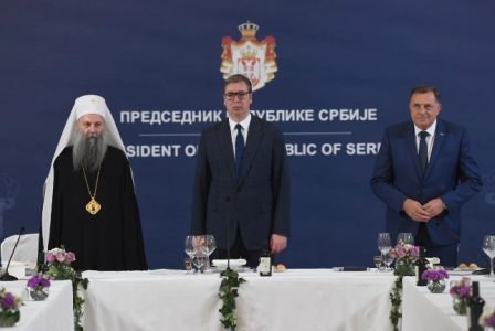 Vučić ugostio patrijarha Porfirija, sabor SPC i Dodika: “Zahvalio sam što se bave pitanjem nametnute rezolucije o Srebrenici”