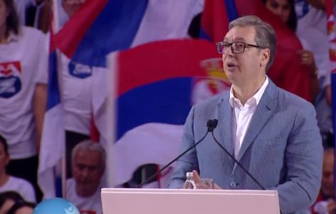 Vučić se obratio u punoj hali “Čair”: “Napravili smo snažnu Srbiju, nešto o čemu oni mogu samo da sanjaju” (VIDEO)