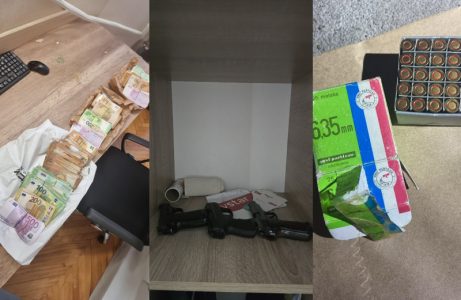 Hapšenje u Beogradu, policija u stanu našla 214.000 evra i tri pištolja sa municijom (FOTO)