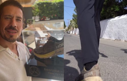 Nikola Rokvić dao na licitaciju patike u kojima je hodao do manastira (VIDEO)