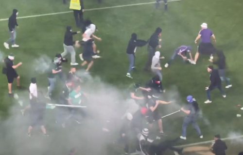 Veliki haos u Beču: Obezbeđenje izgubilo kontrolu, izbila strašna tuča navijača! (VIDEO)