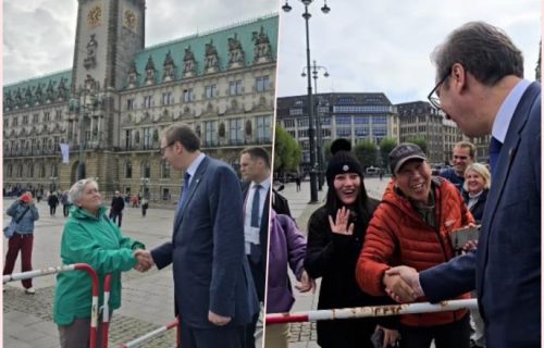 Predsednik Vučić šetao Hamburgom, prolaznici ga srdačno pozdravili: "U pauzi između sastanaka" (VIDEO)