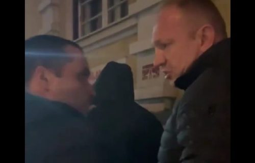 Incidentna situacija između predsednika Stranke slobode i pravde i grupe mladića koji su lepili plakate (VIDEO)