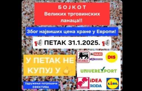 Udruženje za zaštitu potrošača Efektiva: Bojkot velikih trgovinskih lanaca 31. januara