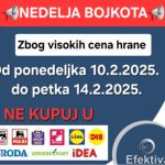 Efektiva: Novi bojkot trgovinskih lanaca u trajanju od pet dana