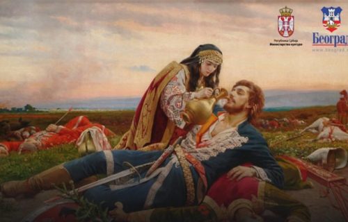 Slika "Kosovka devojka" u Konaku kneginje Ljubice na Dan državnosti Srbije