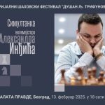 Memorijalni šahovski festival "Dušan Lj. Trifunović 2025": Simultanka aktuelnog šampiona Evrope velemajstora Aleksandra Inđića