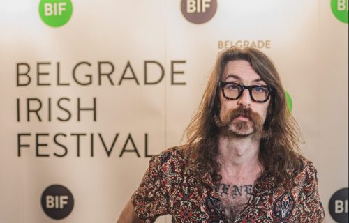 Tim MekGavan, irski pisac i gost književne rezidencije Beogradskog irskog festivala, danas u Kulturnom centru Grad