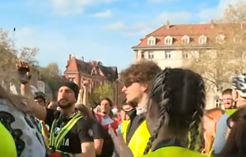 Studenti koji biciklima idu u Strazbur stigli u Štutgart