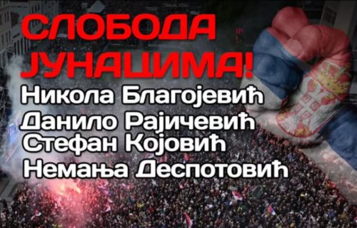 Vučić uputio poruku: "Sloboda junacima, zatvor blokaderskim teroristima" (FOTO)